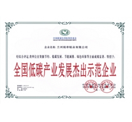 全国低碳产业发展示范企业